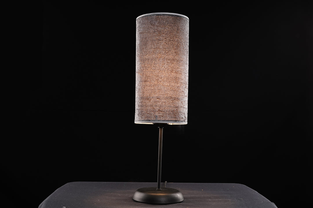 petit Tavolo Black Table Lamp - Grey (Velvet)