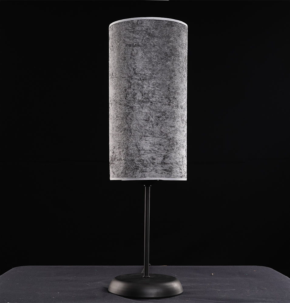 petit Tavolo Black Table Lamp - Grey (Velvet)