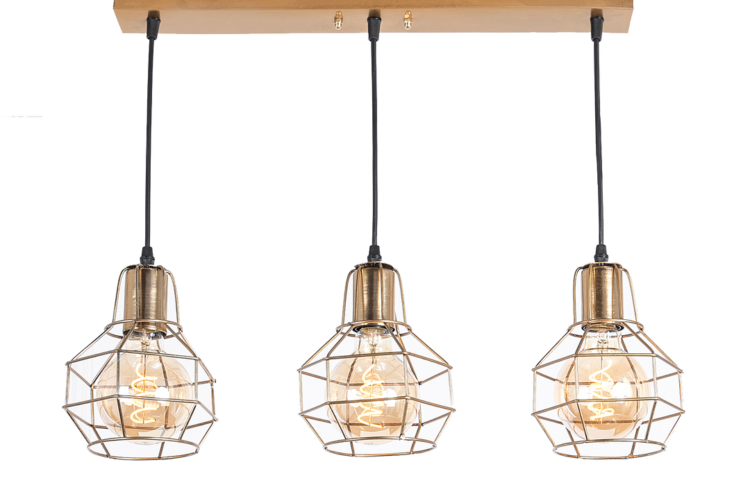 Bomb fit line Chandelier  - Gold