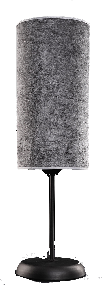 petit Tavolo Black Table Lamp - Grey (Velvet)