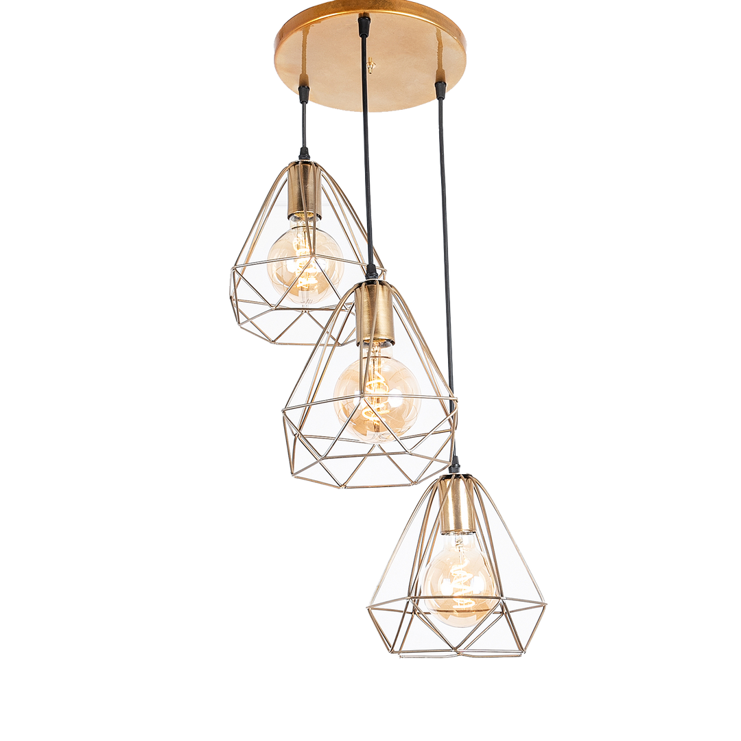 Diamond fit Chandelier  - Gold