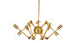 Load image into Gallery viewer, Mesh movable chandelier - 8 branch - Gold
