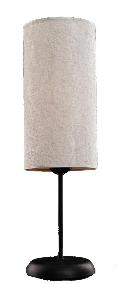 petit Tavolo Black Table Lamp - Beige (Velvet)