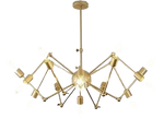 Load image into Gallery viewer, Mesh movable chandelier - 12 branch - Gold
