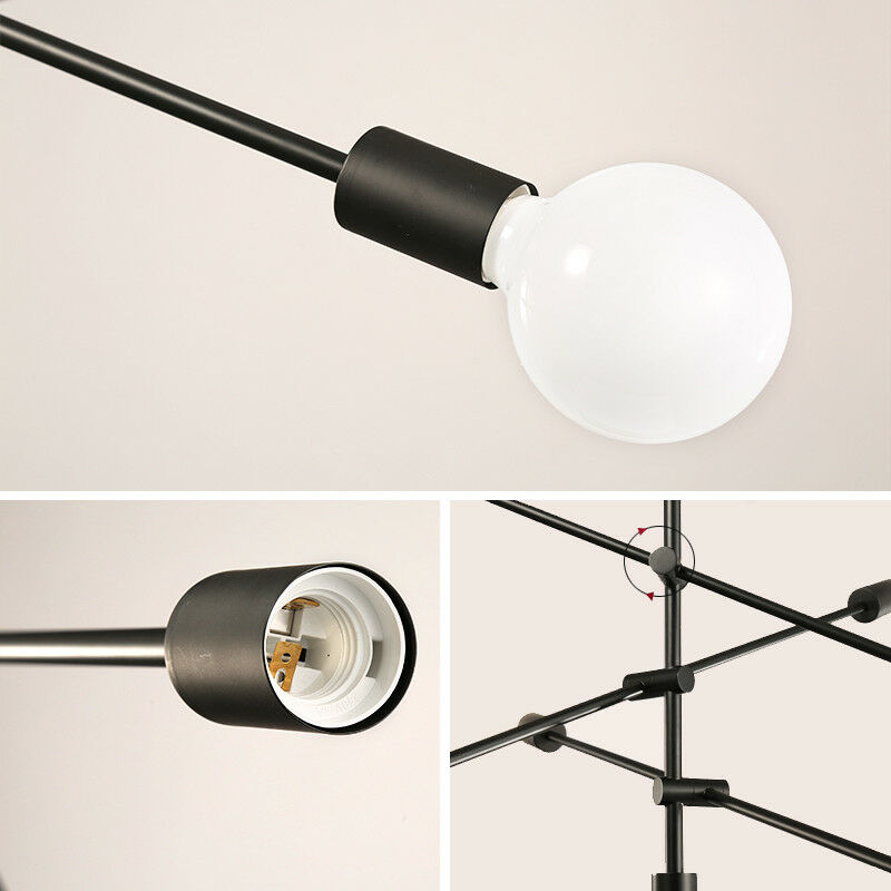 Sputnik Chandelier - 4 bulb - Black