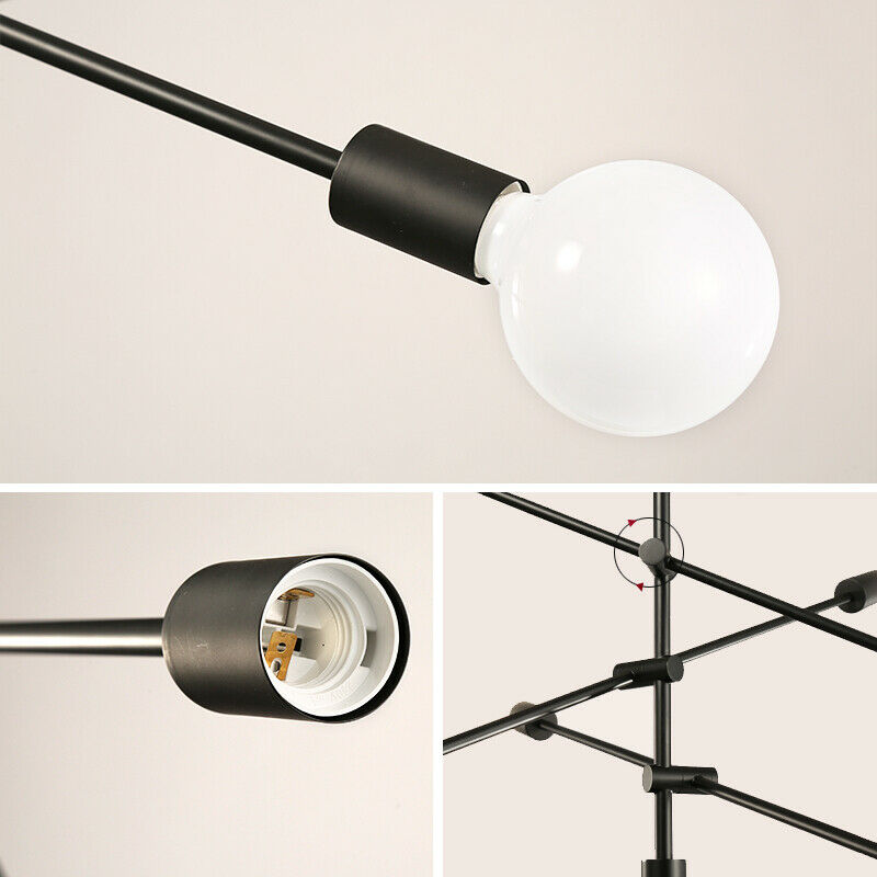 Sputnik Chandelier - 6 bulb - Black