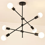 Load image into Gallery viewer, Sputnik Chandelier - 6 bulb - Black
